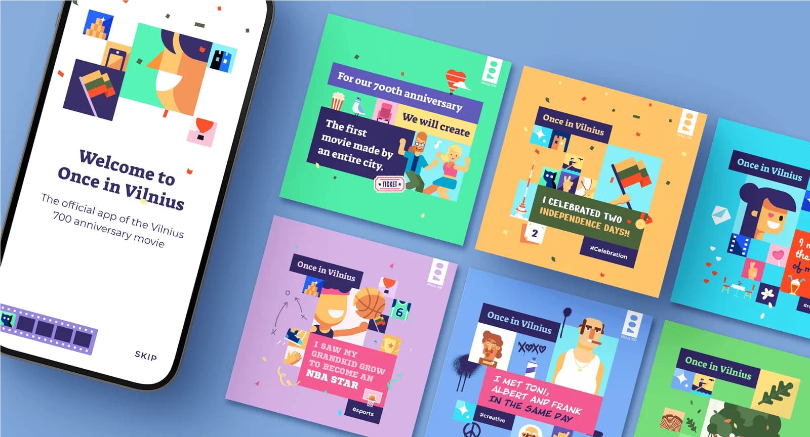 Once in Vilnius mobile app campaign